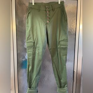 NWOT CAbi Olive Green Button Fly Cargo Pants
